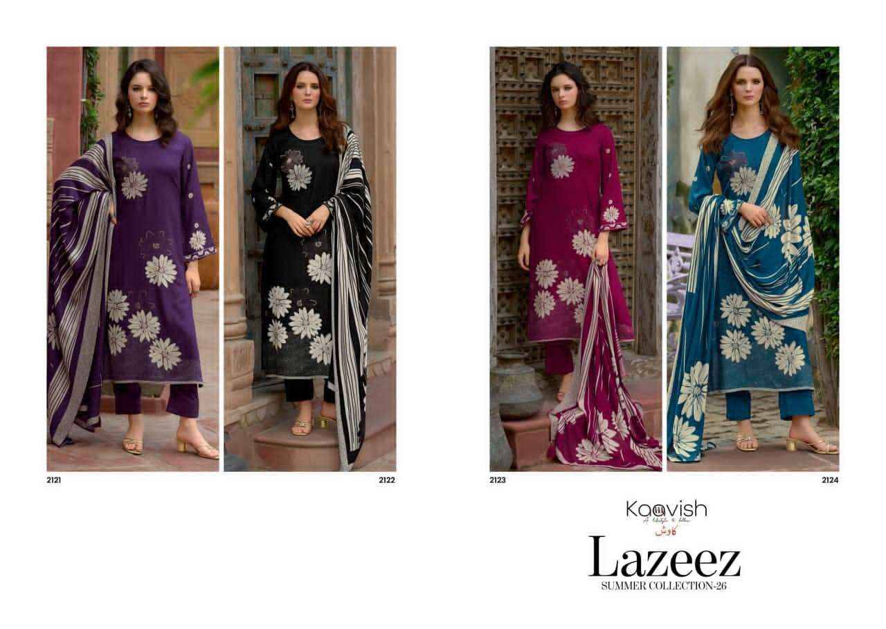 LAZEEZ By Kaavish 2121 To 2124 Series Beautiful Festive Suits Stylish Colorful Fancy Casual Wear & Ethnic Wear PREMIUM COTTON Print Dresses At Wholesale Price